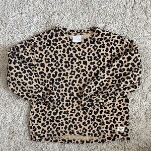Zara| Beige and Black Animal Print Top